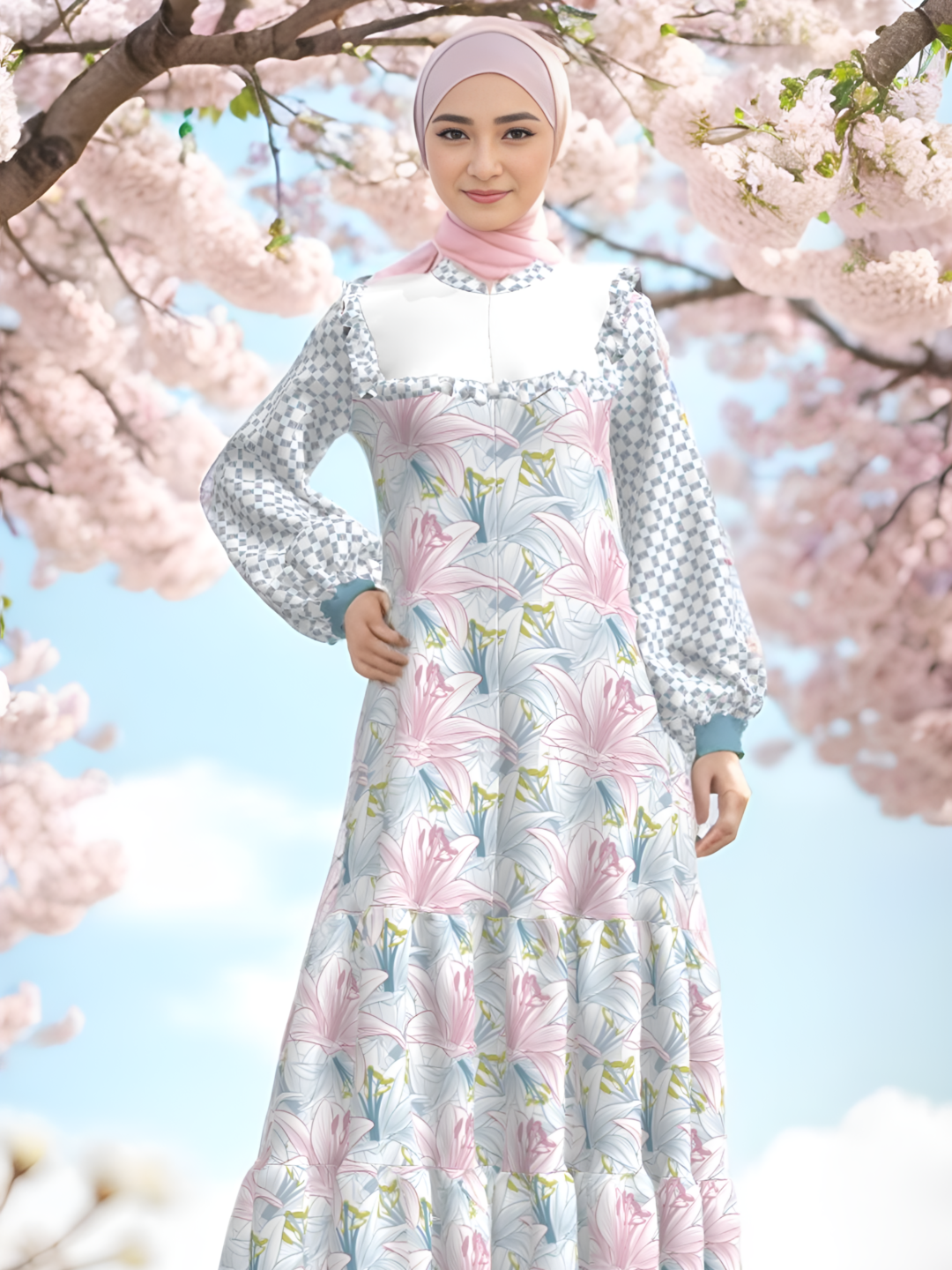 atifa dresses hazanacloth motif bunga white